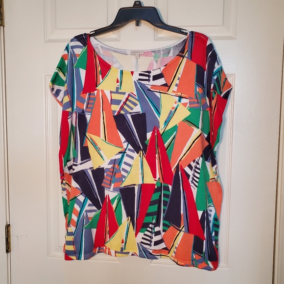Talbots Tops - Talbots Woman Geometric Abstract Print T-Shirt